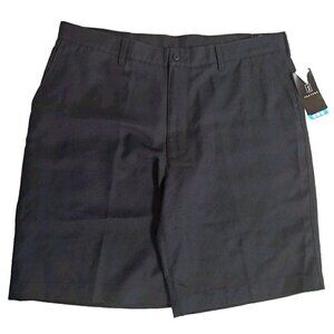 PGA Tour Men's  38 Black Flat Front Driflux Sunflux Golf Shorts 10" Inseam New